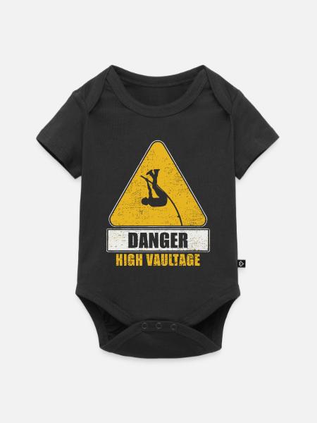 Stabhochspringer-Geschenk - Baby Premium Kurzarmbody - Schwarz