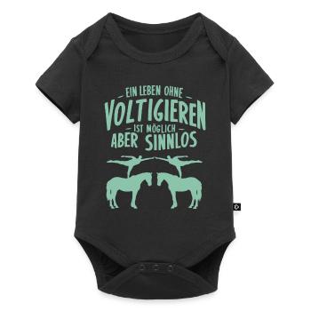 Loves Horse Vaulting Gift - Baby Premium short-sleeve bodysuit - black - Front