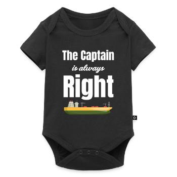 Le capitaine a toujours raison. Croisière en bateau, - Body à manches courtes Premium Bébé - noir - Devant