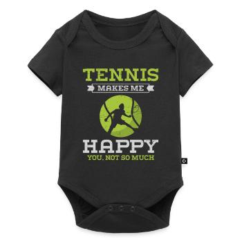 Tennis Makes Me Happy You Not So Much - Baby Premium short-sleeve bodysuit - black - Front