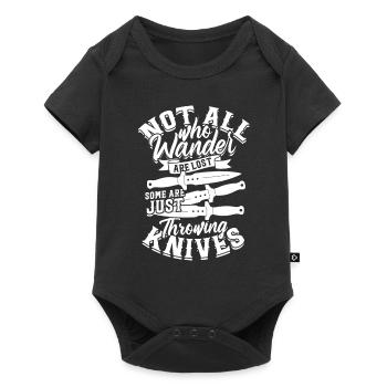 Knife Thrower Knife Throwing Knife Throwing - Baby Premium short-sleeve bodysuit - black - Front