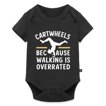 Cartwheeling Gymnastics Gymnast Costume Cartwheel - Baby Premium short-sleeve bodysuit - black - Front