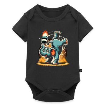 Cartwheeling Gymnastics Gymnast Costume Cartwheel - Baby Premium short-sleeve bodysuit - black - Front