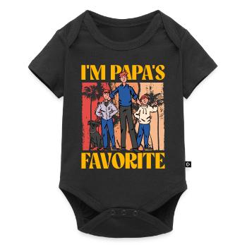Je suis le préféré de papa - Body à manches courtes Premium Bébé - noir - Devant