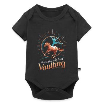 Loves Horse Vaulting Gift - Baby Premium short-sleeve bodysuit - black - Front