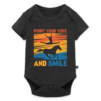 Loves Horse Vaulting Gift - Baby Premium short-sleeve bodysuit - black - Front