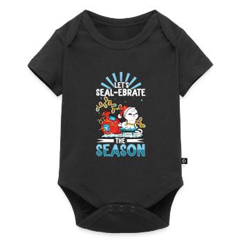 Scelle-ci - Timbre de Noël - Body à manches courtes Premium Bébé - noir - Devant