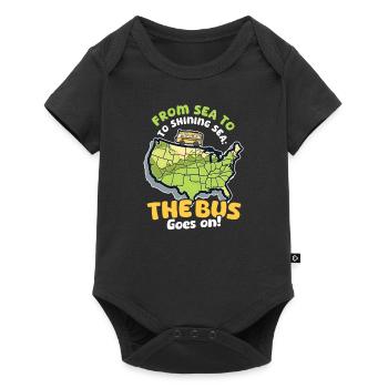 Patriotic Bus Driver The Bus Goes On - Baby Premium short-sleeve bodysuit - black - Front