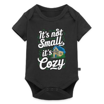 Rolling Tiny House Minimalistischer Lebensstil - Baby Premium Kurzarmbody - Schwarz - Vorne