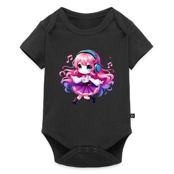 Kawaii Chibi Anime Girl Anime Merch Japanese - Baby Premium short-sleeve bodysuit - black - Front