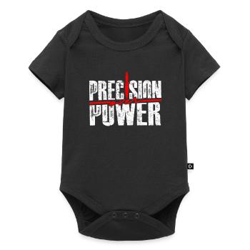 Knife Throw Precision Over Power - Baby Premium short-sleeve bodysuit - black - Front