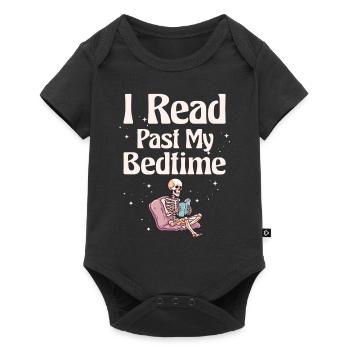 Je lis skeleton après le coucher - Body à manches courtes Premium Bébé - noir - Devant