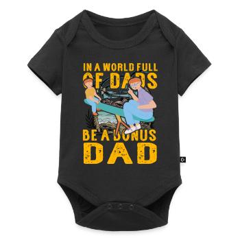 In a World of Dads be a Bonus Dad - Baby Premium short-sleeve bodysuit - black - Front