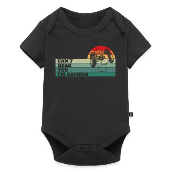 Je ne peux pas vous entendre je joue - Body à manches courtes Premium Bébé - noir - Devant