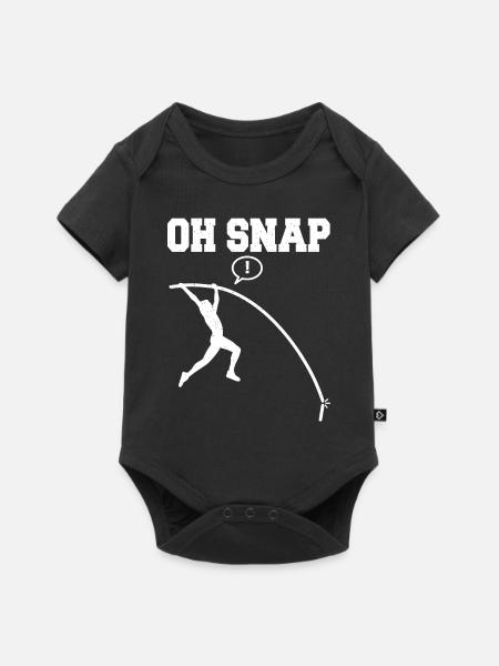 Stabhochspringer-Geschenk - Baby Premium Kurzarmbody - Schwarz