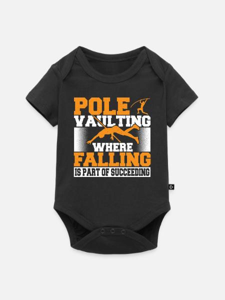 Stabhochspringer-Geschenk - Baby Premium Kurzarmbody - Schwarz