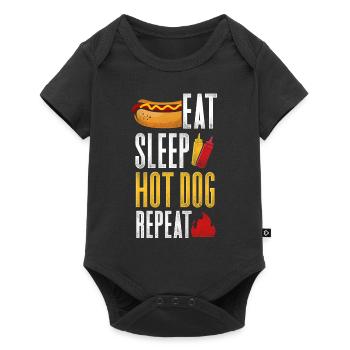 Hot Dog Adult Eat Sleep Hot Dog - Baby Premium short-sleeve bodysuit - black - Front