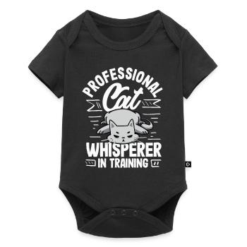 Professional Cat Whisperer In Training - Funny - Baby Premium short-sleeve bodysuit - black - Front