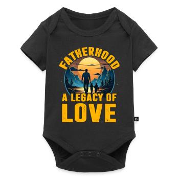 La paternité, un héritage d’amour - Body à manches courtes Premium Bébé - noir - Devant