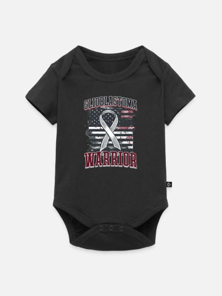 Glioblastom-Bewusstsein Glioblastom-Bewusstsein - Baby Premium Kurzarmbody - Schwarz