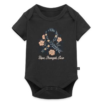 Glioblastoma Awareness Hope, Strength, Cure - Baby Premium short-sleeve bodysuit - black - Front