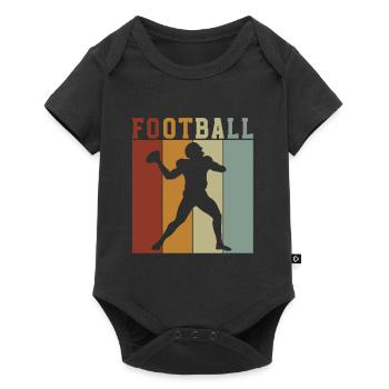 American Football Tshirt Men's Kids Football - Baby Premium short-sleeve bodysuit - black - Front