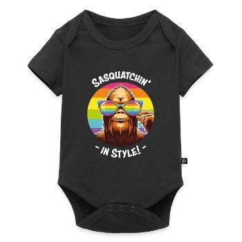 Sasquatchin' avec style - Drôle de Bigfoot - Body à manches courtes Premium Bébé - noir - Devant