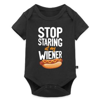 Hot Dog Adult Humor Pun Naughty - Baby Premium Kurzarmbody - Schwarz - Vorne