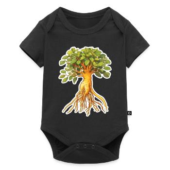 Ginseng - Baby Premium short-sleeve bodysuit - black - Front