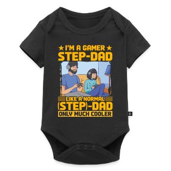 I'm a Gamer Step-Dad like a normal Step-Dad - Baby Premium short-sleeve bodysuit - black - Front