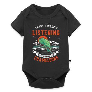 Idée cadeau caméléon caméléon caméléon - Body à manches courtes Premium Bébé - noir - Devant