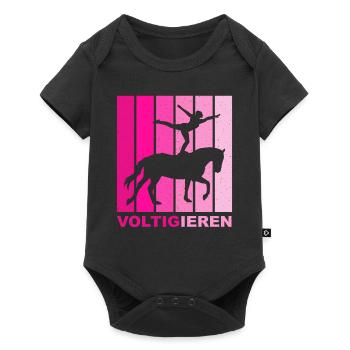 Loves Horse Vaulting Gift - Baby Premium short-sleeve bodysuit - black - Front
