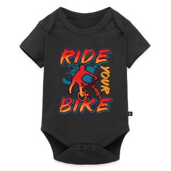 BMX Ride your bike / BMX Freestyle - Body à manches courtes Premium Bébé - noir - Devant