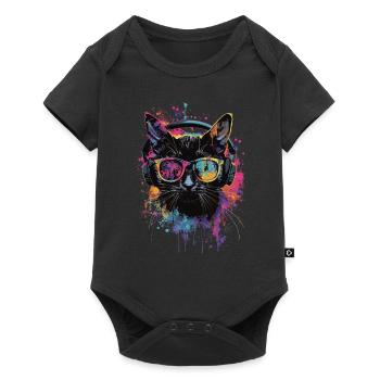 Black cat - Baby Premium short-sleeve bodysuit - black - Front