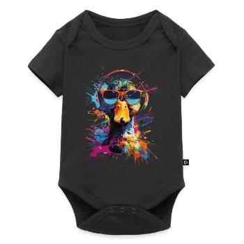 Duck - Baby Premium short-sleeve bodysuit - black - Front