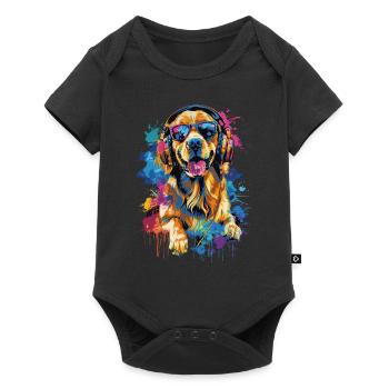 Golden retriever - Body à manches courtes Premium Bébé - noir - Devant