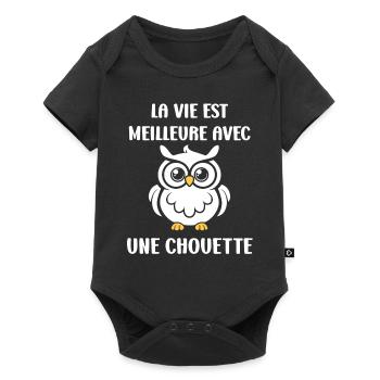 Netter Humor - Baby Premium Kurzarmbody - Schwarz - Vorne