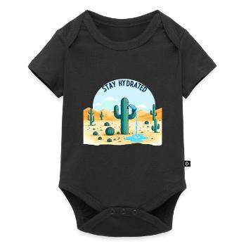 Hydrating cactus in the desert - Baby Premium short-sleeve bodysuit - black - Front