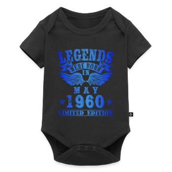 Legends est né en mai 1960 Anniversaire - Body à manches courtes Premium Bébé - noir - Devant