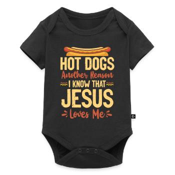 Hot Dog Adult Jesus Faith - Baby Premium short-sleeve bodysuit - black - Front