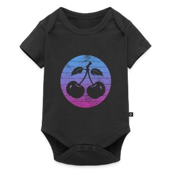 Cherry - Baby Premium short-sleeve bodysuit - black - Front