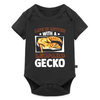 Life Is Better With A Leopard Gecko Lizard - Baby Premium short-sleeve bodysuit - black - Front