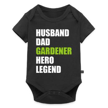 Husband Dad Gardener Hero Legend - Landscaper Dadd - Baby Premium short-sleeve bodysuit - black - Front