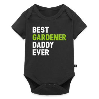 Meilleur papa jardinier de tous les temps - Papa jardinier paysagiste - Body à manches courtes Premium Bébé - noir - Devant