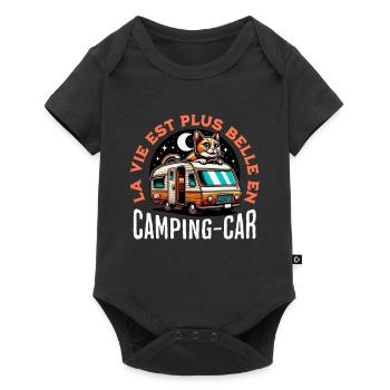 La Vie Est Plus Belle En Camping Car - Body à manches courtes Premium Bébé - noir - Devant