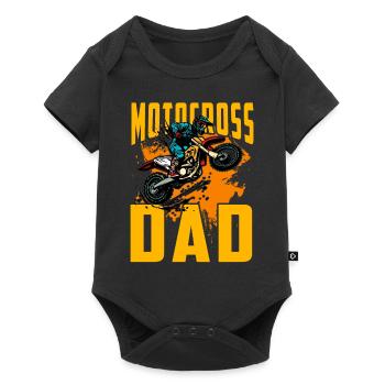 Papa motocross - Body à manches courtes Premium Bébé - noir - Devant