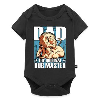 Papa le maître original des câlins - Body à manches courtes Premium Bébé - noir - Devant