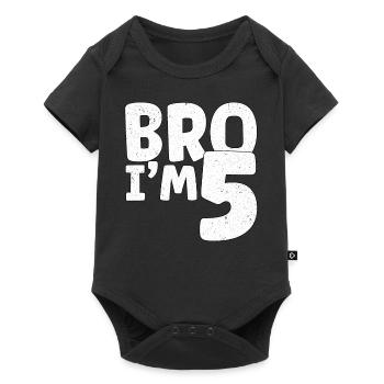 Frère, j’ai 5 ans - Body à manches courtes Premium Bébé - noir - Devant