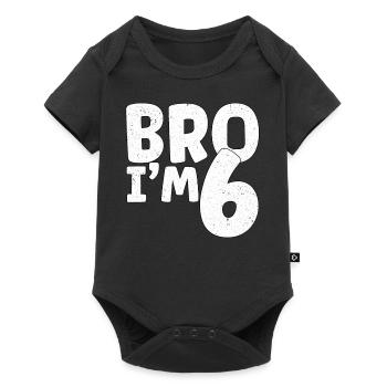 Frère, j’ai 6 ans - Body à manches courtes Premium Bébé - noir - Devant