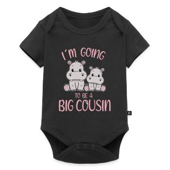 Going To Be A Big Cousin Hippopotamus - Baby Premium short-sleeve bodysuit - black - Front